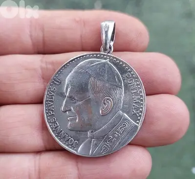 Jean Paul II  Pope. of Vatican Memorial Silver Plated Coin 600 years