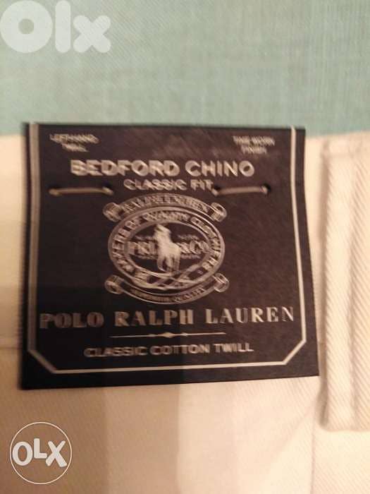 Polo Ralph Lauren pant Bedford chino white color size w 42 L36 2