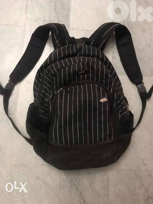 Vans backpack pinstripes 2 layers great condition 0