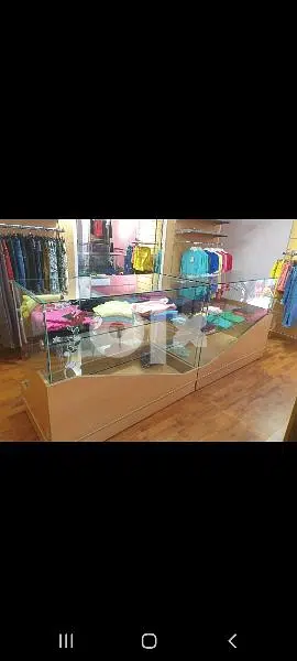 perfume stand and showcase