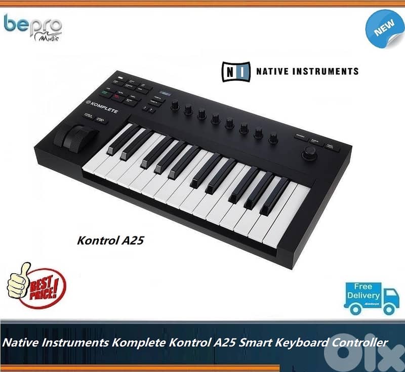 Native Instruments Komplete Kontrol A25 Smart Keyboard Controller 0
