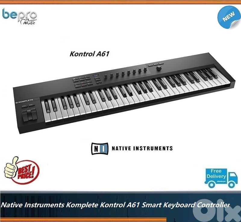Native Instruments Komplete Kontrol A61 Smart Keyboard Controller 0