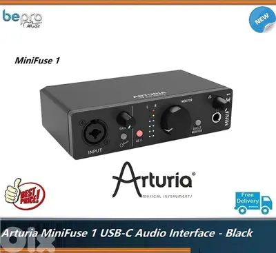 Arturia MiniFuse 1 USB-C Audio Interface - Black