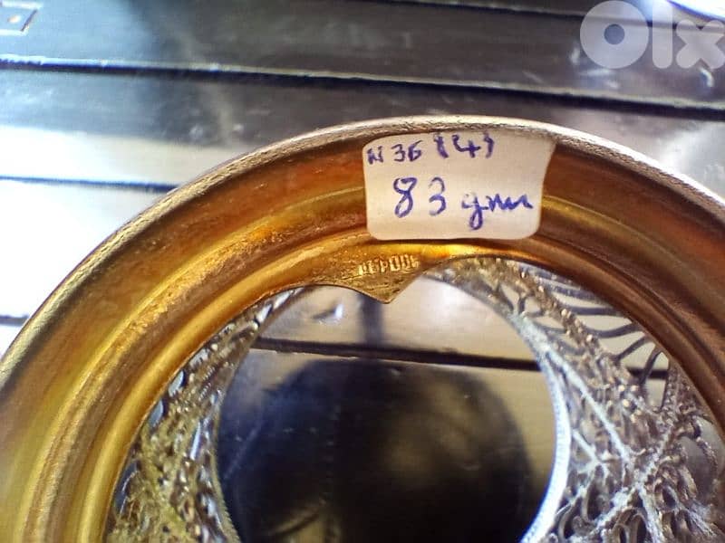 2 portes-verres en argent massif Russe ancien 4