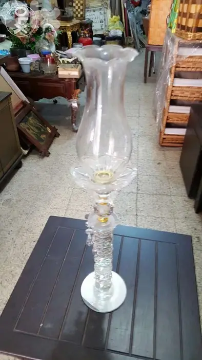 شمعدين كريستال طويل