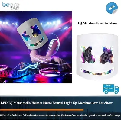 Marshmello DJ Helmet Music Festival Light