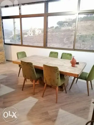 Rustic recycling wood pallets dinning table 201x100 طاولة سفرة خشب Rustic recycling wood pallets dinning table 201x100 طاولة سفرة خشب