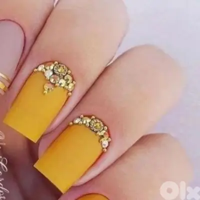 Beautiful gold ocean nails decoration wheel