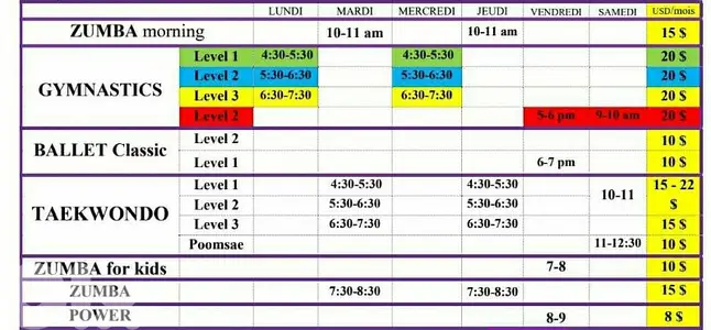 Taekwondo classes in kfarchima and need ballet instructor