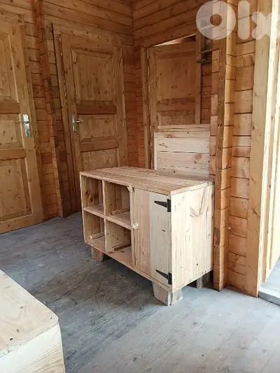 pallets Wood tv cabinet طاولة تلفزيون خشب طبليات