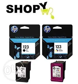 original HP ink black and colour