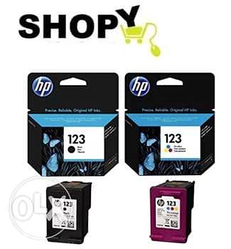 original HP ink black and colour 1