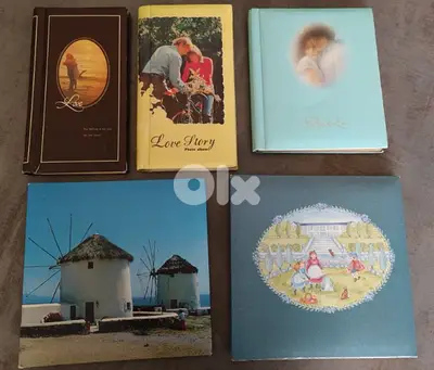 5 vintage photo albums