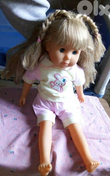 BAYER BABY GIRL TALKER Used Still Good doll 50Cm Working Mechanism toy 7