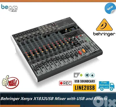 Behringer Xenyx X1832USB Mixer with USB and Effects