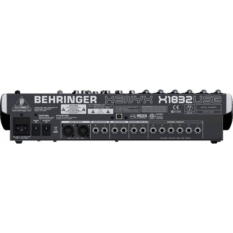Behringer Xenyx X1832USB Mixer with USB and Effects 1