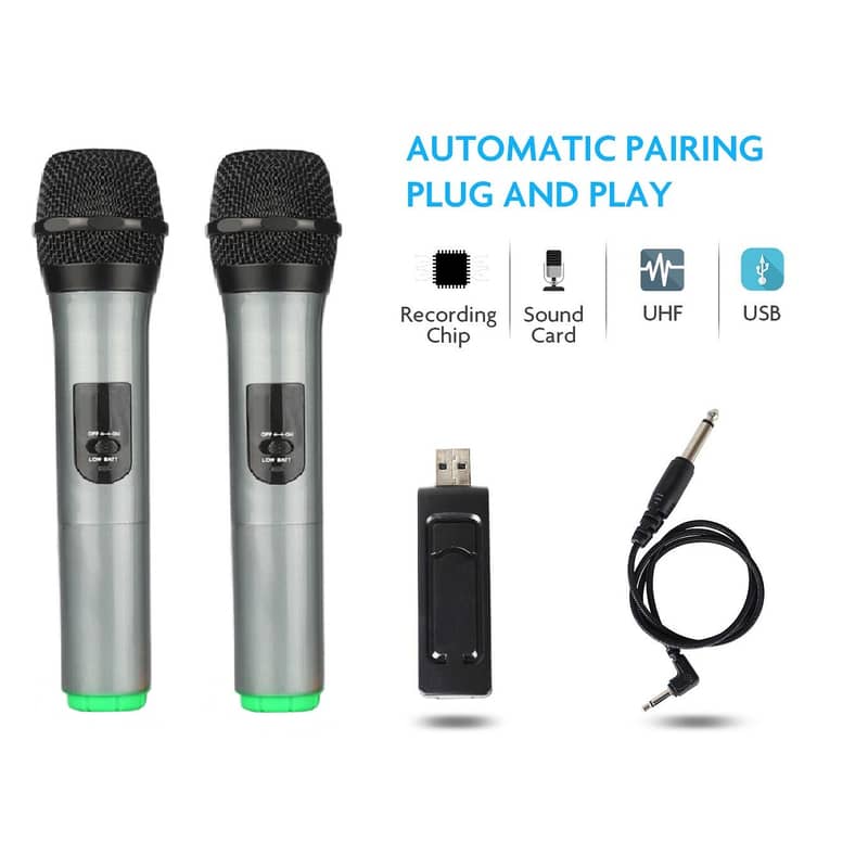 Langting UHF Dual Channel Wireless Handheld Microphones 0