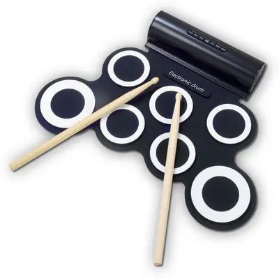 Roll-Up Foldable Electric Digital Drum Set with Pedals - G3001A