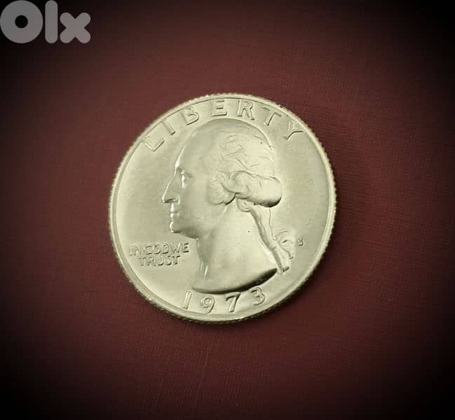 1973  USA Washington quarter dollar. 0