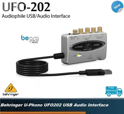 Behringer U-Phono UFO202 USB Audio Interface with Phono Preamp
