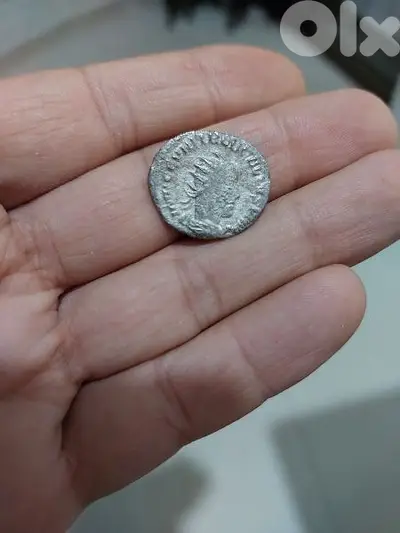 Ancient Roman Silver coin for Emperor Valerian I year 255 AD