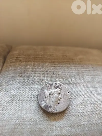 Ancient Phoencian Silver Coin Tetradrachm Goddess Tyche  year 80 BC