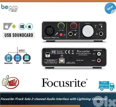 Focusrite iTrack Solo 2-channel Audio Interface with Lightning Connect