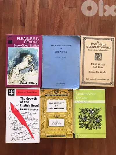 Used books in English at 2$ per book