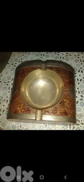 vintage Ashtrey wood and copper