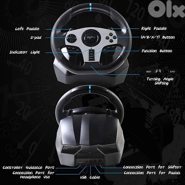 PXN V9 Gen 2 For All Gaming Platforms Steering Wheel 6