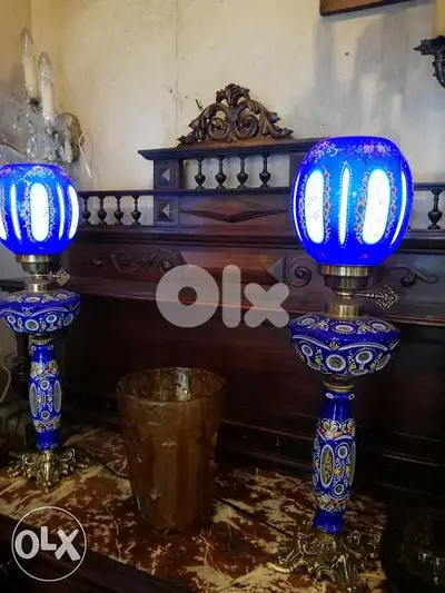 من اجمل قنديل اوبالين تشيكي روعة من روائع عدد٢ حجم كبير كرستال ٣ طبقات