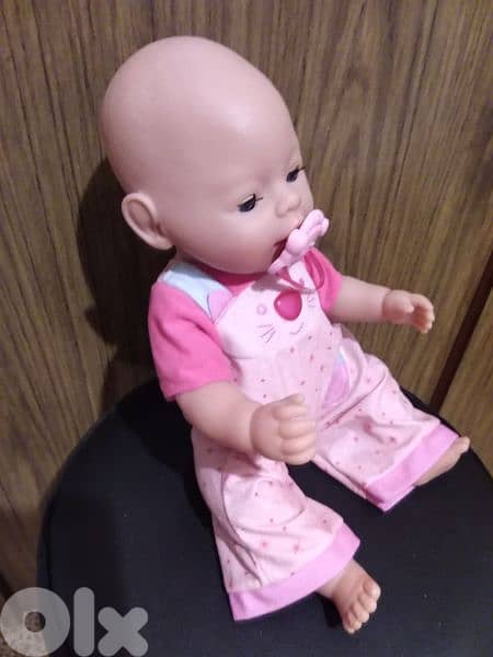 BABY BORN EMMA ZAPF Great girl toy+her own PACIFIER 42Cm DRINKS &PIN 4
