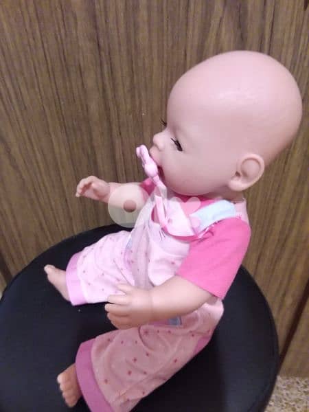 BABY BORN EMMA ZAPF Great girl toy+her own PACIFIER 42Cm DRINKS &PIN 1