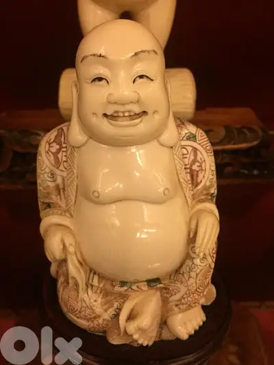 antique japanese Meiji period boudha signed