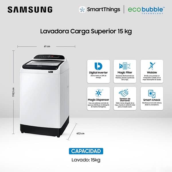 Samsung 15kg Top Load Washing Machine 4