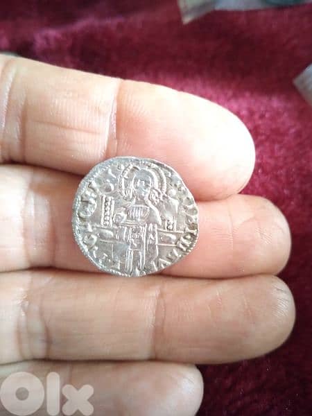 Jesus Christ Cruader King of Kings Silver Venitian coin year 12665 0