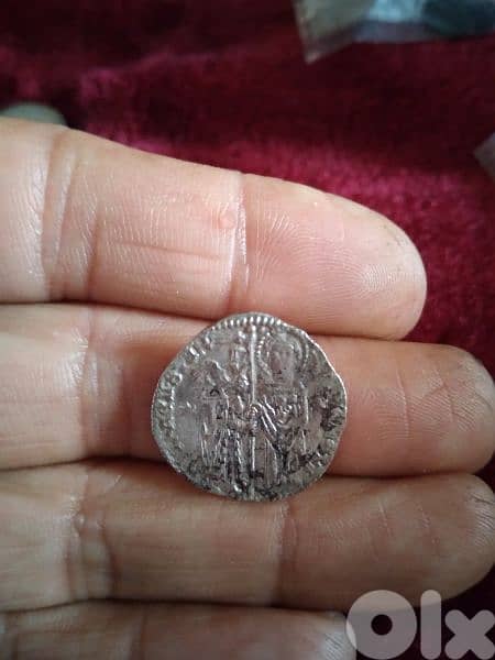 Jesus Christ Cruader King of Kings Silver Venitian coin year 12665 1