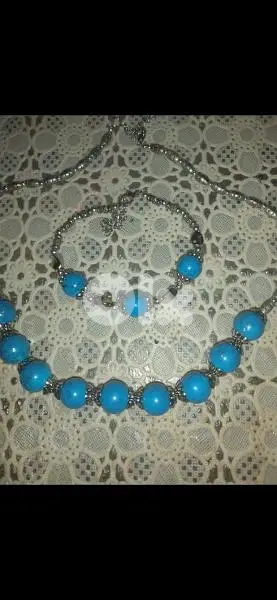 necklace turquoise high quality set with bracelet