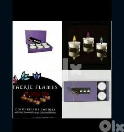box of 6 coloured candles 75minutes each.