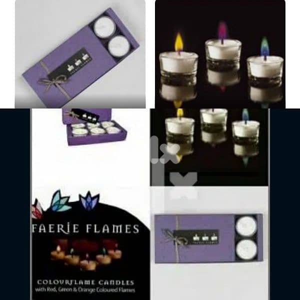 box of 6 coloured candles 75minutes each. 6