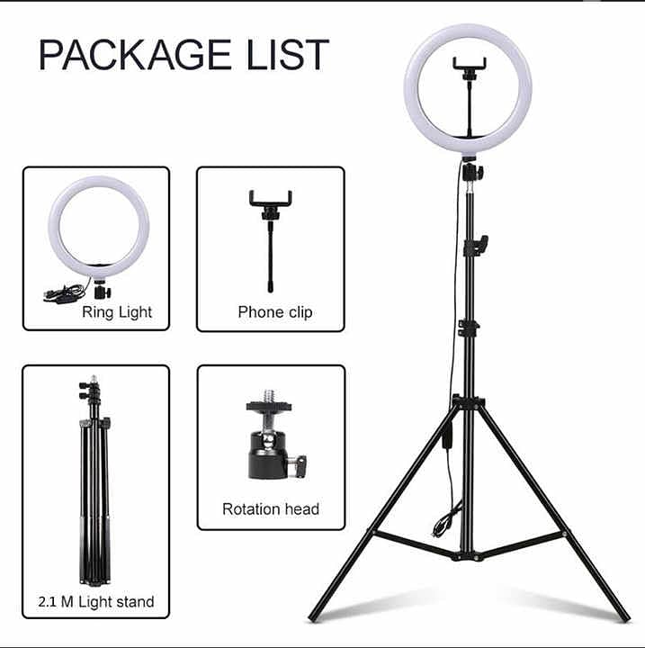 10" Ringlight Ring Fill Light 3 Colors With Tripod 13