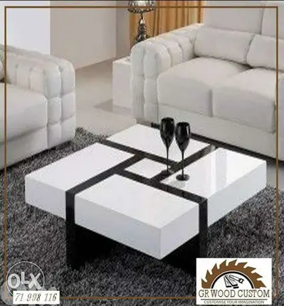 4 drawers center table