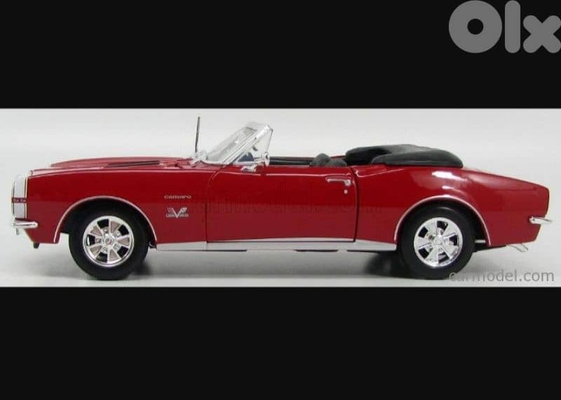 Camaro SS (1967) Convertible diecast car model 1:18. 1