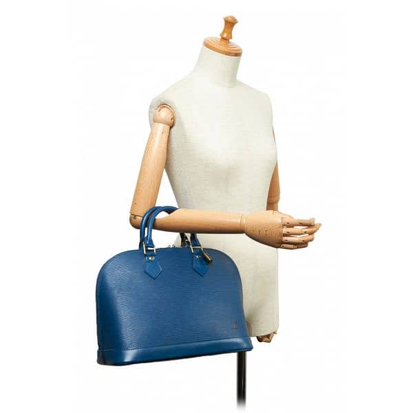 bag Copy LV Epi Alma blue big size used onc 1