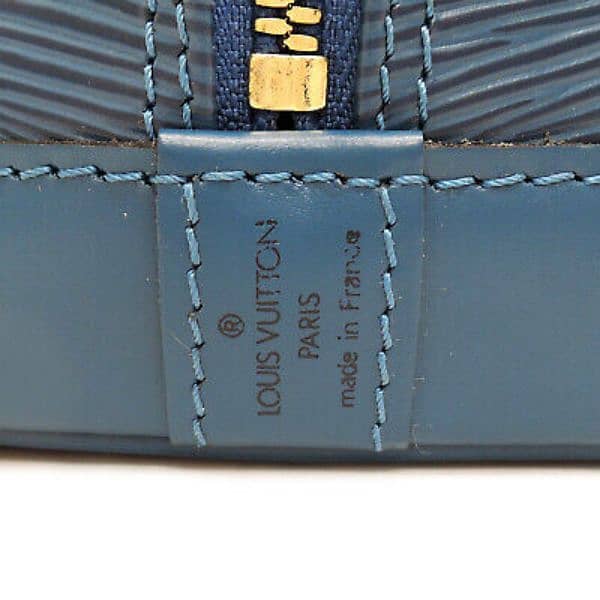 bag Copy LV Epi Alma blue big size used onc 4