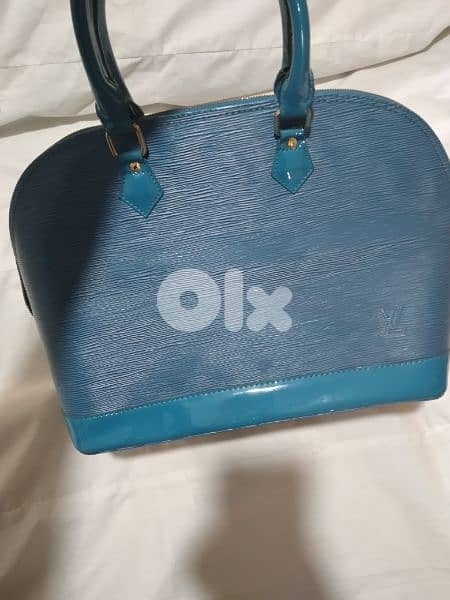 bag Copy LV Epi Alma blue big size used onc 13
