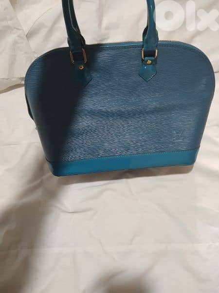 bag Copy LV Epi Alma blue big size used onc 14