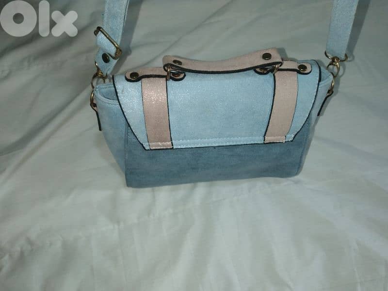 cross bag blue with pink high quality medium size 2