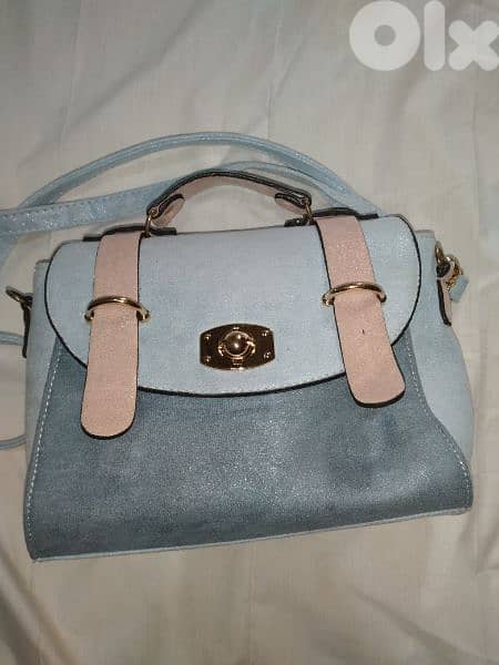 cross bag blue with pink high quality medium size 4