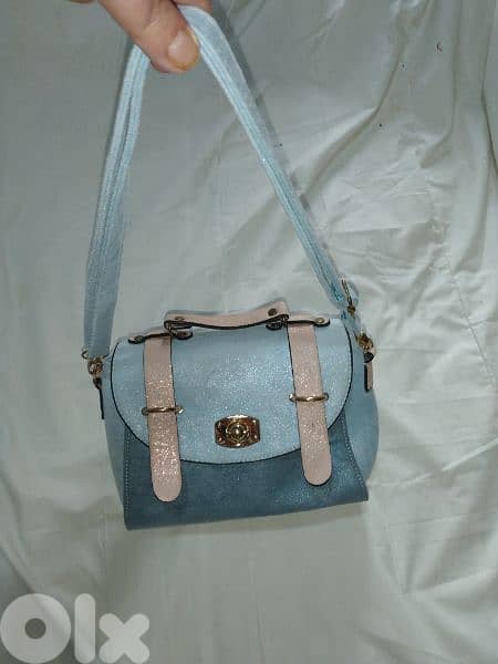 cross bag blue with pink high quality medium size 5